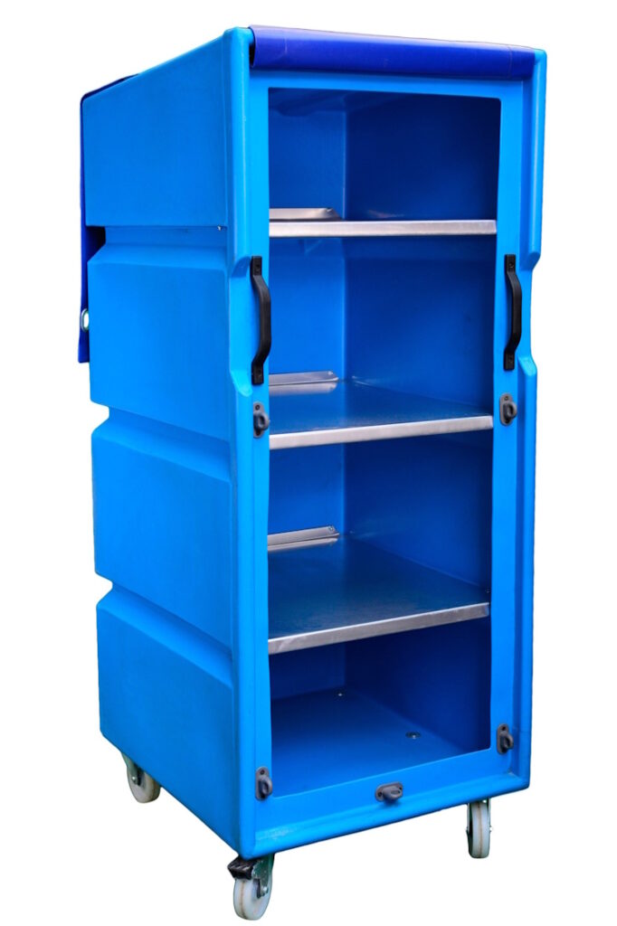 IDC514 Plastic Roll Cage with Shelves & Front Cover